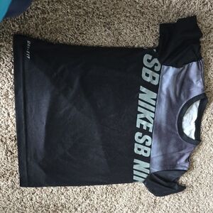 Nike Kids Black and White Short Sleeve Tee